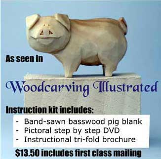 pig wood carving kit